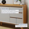 Buffet para Sala de Jantar Piazza 3 Portas Naturalle/Off White - Mavaular