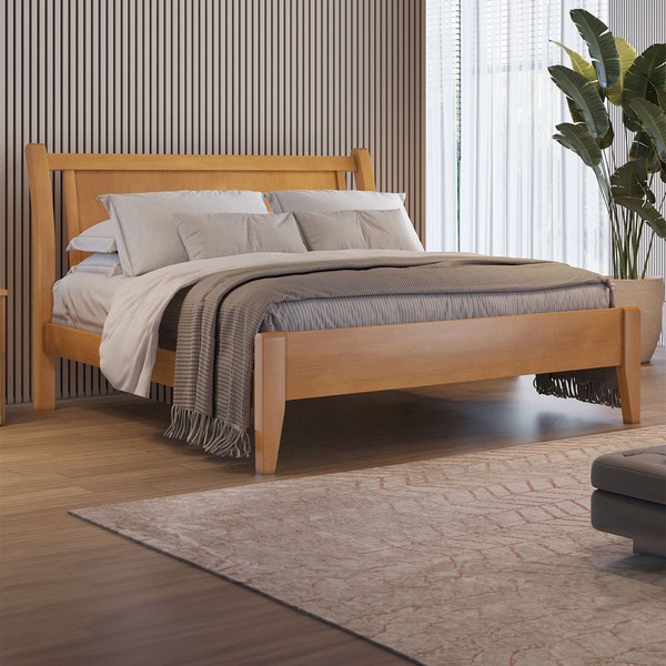 Cama Casal Verona Amêndoa/Mel - Josandro