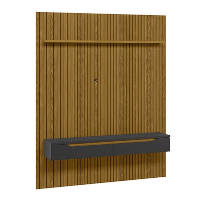 Painel para TV Até 65 Polegadas Dduetto Frizz 2 Portas Cedro/Preto - Olivar Móveis