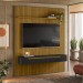 Painel para TV Até 65 Polegadas Dduetto Frizz 2 Portas Cedro/Preto - Olivar Móveis