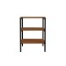 Estante para Livros Slim 2 Prateleiras Preto/Canela Rústico - Art Panta