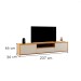 Rack para TV Até 75 Polegadas Piazza 3 Gavetas Naturalle/Off White - Mavaular