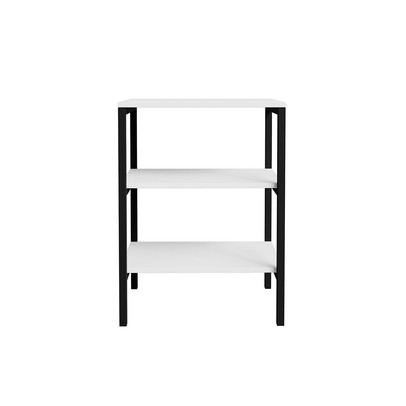 Estante para Livros Slim 2 Prateleiras Preto/Branco - Art Panta