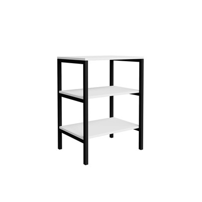 Estante para Livros Slim 2 Prateleiras Preto/Branco - Art Panta