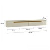 Rack para TV Até 55 Polegadas Suspenso Uno Off White/Cedro - Olivar Móveis