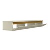 Rack para TV Até 55 Polegadas Suspenso Uno Off White/Cedro - Olivar Móveis