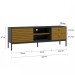 Rack para TV Até 60 Polegadas Industrial Dior Preto/Cedro - Olivar Móveis