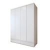 Guarda-Roupa Solteiro Urbano 4 Portas 5 Gavetas 100% Mdf Branco - Josandro