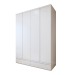 Guarda-Roupa Solteiro Urbano 4 Portas 5 Gavetas 100% Mdf Branco - Josandro