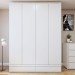 Guarda-Roupa Solteiro Urbano 4 Portas 5 Gavetas 100% Mdf Branco - Josandro
