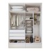 Guarda-Roupa Solteiro Urbano 4 Portas 5 Gavetas 100% Mdf Branco - Josandro