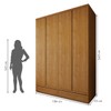 Guarda-Roupa Solteiro Urbano 4 Portas 5 Gavetas 100% Mdf Cedro- Josandro