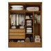 Guarda-Roupa Solteiro Urbano 4 Portas 5 Gavetas 100% Mdf Cedro- Josandro