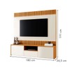 Estante para TV Até 58 Polegadas Boreal 3 Gavetas com Led Naturalle/Off White - Mavaular