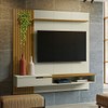 Painel para TV Até 65 Polegadas Decor Frizz 1 Gaveta Off White/Cedro - Olivar Móveis