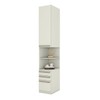 Guarda-Roupa Solteiro Modulado Seletto 1 Porta 3 Gavetas Areia - Henn