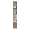 Guarda-Roupa Solteiro Modulado Seletto 1 Porta 3 Gavetas Areia/Jequitibá - Henn