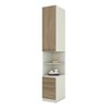 Guarda-Roupa Solteiro Modulado Seletto 1 Porta 3 Gavetas Areia/Jequitibá - Henn