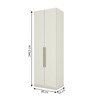 Guarda-Roupa Solteiro Modulado Seletto 2 Portas 3 Gavetas Seletto Areia - Henn