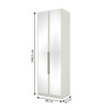 Guarda-Roupa Solteiro Modulado Seletto 2 Portas 3 Gavetas com Espelho Areia - Henn
