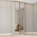 Guarda-Roupa Solteiro Modulado Seletto 2 Portas 3 Gavetas com Espelho Areia/Jequitibá - Henn