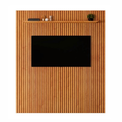 Painel para TV Até 75 Polegadas Paris Ripado 1 Prateleira 13679 Naturalle - Mavaular