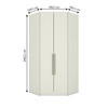 Guarda-Roupa Solteiro Modulado Seletto 2 Portas 3 Gavetas Areia - Henn