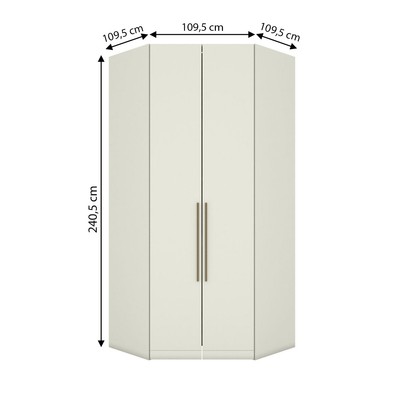 Guarda-Roupa Solteiro Modulado Seletto 2 Portas 3 Gavetas Areia - Henn