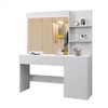 Penteadeira Camarim Londres 1 Gaveta 1 Porta Branco Acetinado - Mavaular