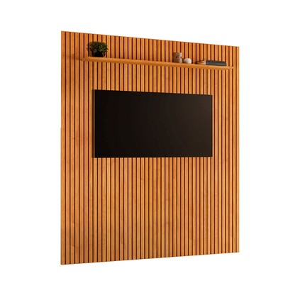 Painel para TV Até 75 Polegadas Paris Ripado 1 Prateleira Naturalle - Mavaular