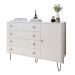 Cômoda Larissa 1 Porta 4 Gavetas Branco - Minastex