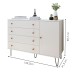 Cômoda Larissa 1 Porta 4 Gavetas Branco - Minastex