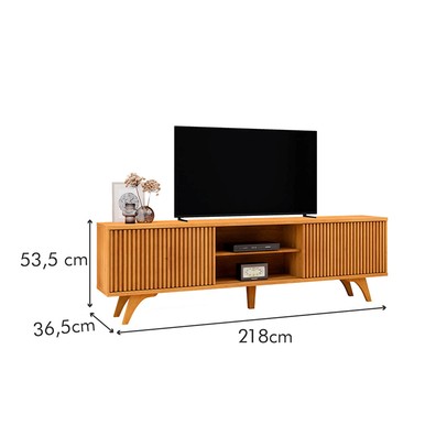 Rack para TV Até 75 Polegadas Gaia 2 Portas Naturalle - Mavaular