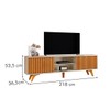 Rack para TV Até 75 Polegadas Gaia 2 Portas Off White/Naturalle - Mavaular