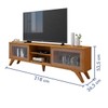 Rack para TV Até 75 Polegadas Reflecta 2 Portas Naturalle - Mavaular