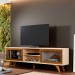 Rack para TV Até 75 Polegadas Reflecta 2 Portas Off White/Naturalle - Mavaular