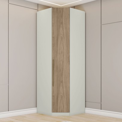 Guarda-Roupa Solteiro Modulado Predileto 1 Porta Areia/Jequitibá - Henn