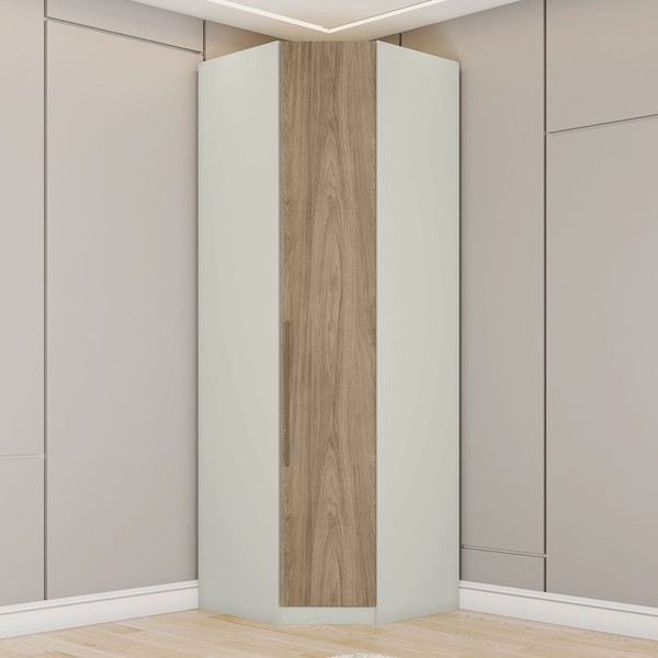 Guarda-Roupa Solteiro Modulado Predileto 1 Porta Areia/Jequitibá - Henn