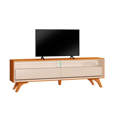 Rack para TV Até 75 Polegadas Austria 2 Gavetas com Led Naturalle/Off White - Mavaular