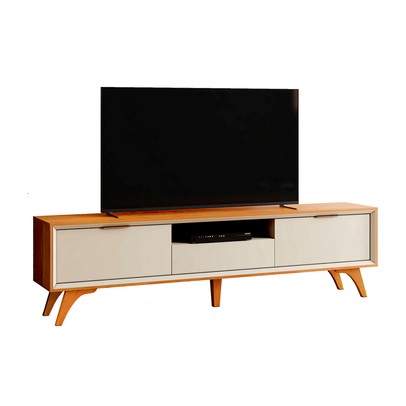 Rack para TV Até 75 Polegadas Austria 3 Gavetas Naturalle/Off White - Mavaular