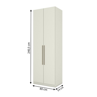 Guarda-Roupa Solteiro Modulado Seletto 2 Portas Flex Areia - Henn