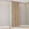 Guarda-Roupa Solteiro Modulado Seletto 2 Portas Flex Areia/Jequitibá - Henn
