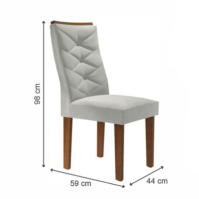 Cadeiras Kit 4 Cadeiras Germany Chocolate/Off White/Boucle Gelo - Cel Móveis