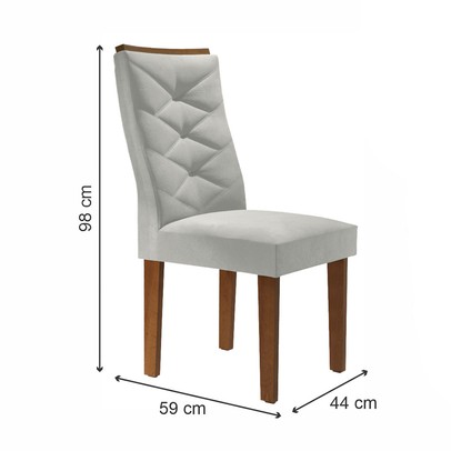 Cadeiras Kit 6 Cadeiras Germany Chocolate/Off White/Boucle Gelo - Cel Móveis