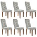 Cadeiras Kit 6 Cadeiras Germany Chocolate/Off White/Boucle Gelo - Cel Móveis
