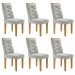 Cadeiras Kit 6 Cadeiras Germany Cinamomo/Off White/Boucle Gelo - Cel Móveis