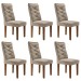 Cadeiras Kit 6 Cadeiras Germany Chocolate/Off White/Boucle Bege - Cel Móveis