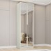 Guarda-Roupa Solteiro Modulado Predileto 2 Portas com Espelho Flex Areia - Henn
