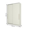 Guarda-Roupa Solteiro Modulado Seletto 2 Portas Areia - Henn