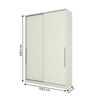 Guarda-Roupa Solteiro Modulado Seletto 2 Portas Areia - Henn
